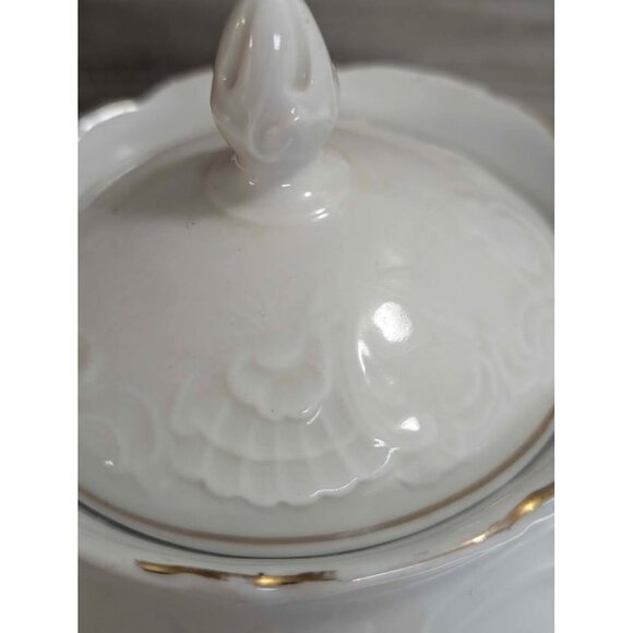 Vintage L Straus & Sons (LS&S) Carlsbad Austria Biscuit Barrel - Picture 7 of 9